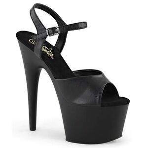 Adore-709 matte black platform stiletto Pleasers
